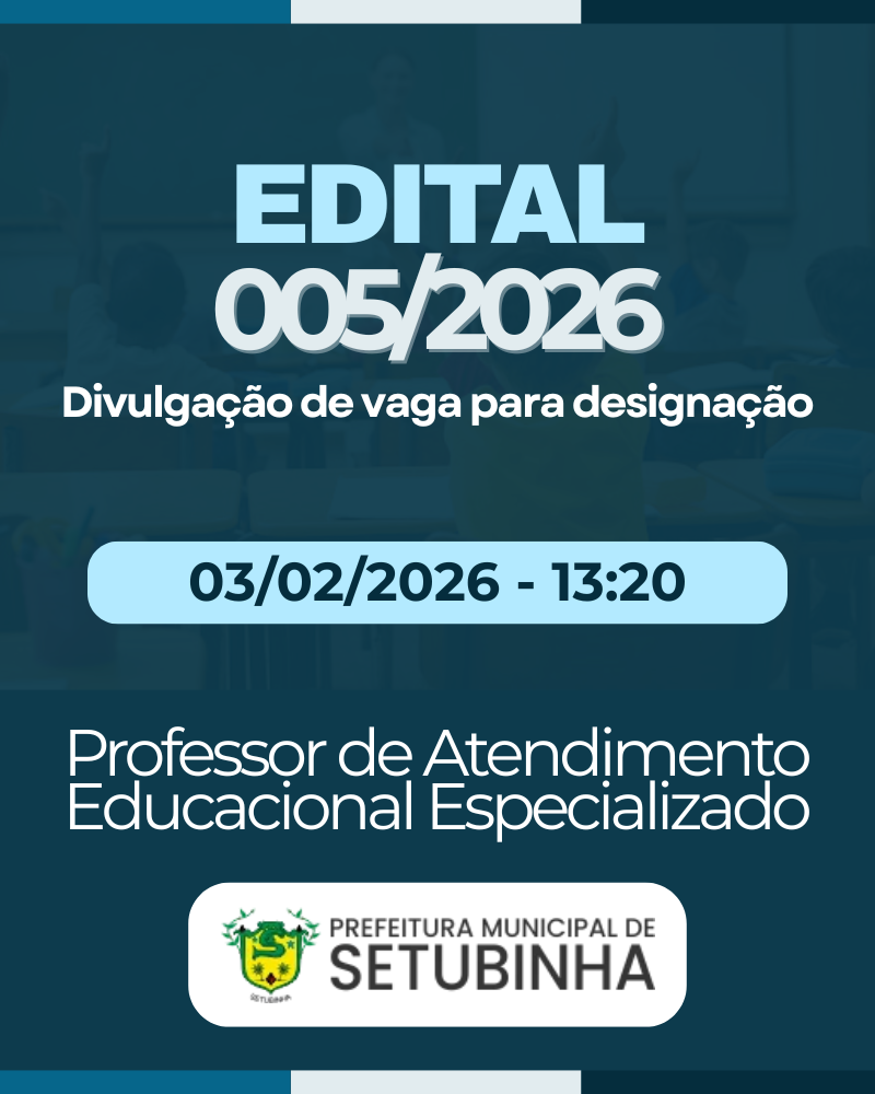 Edital 05/2026 – Divulgação de vaga para contratação