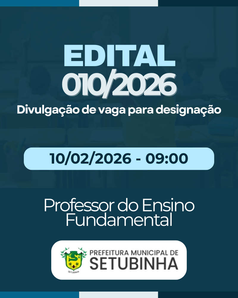 Edital 10/2026 – Divulgação de vaga para contratação