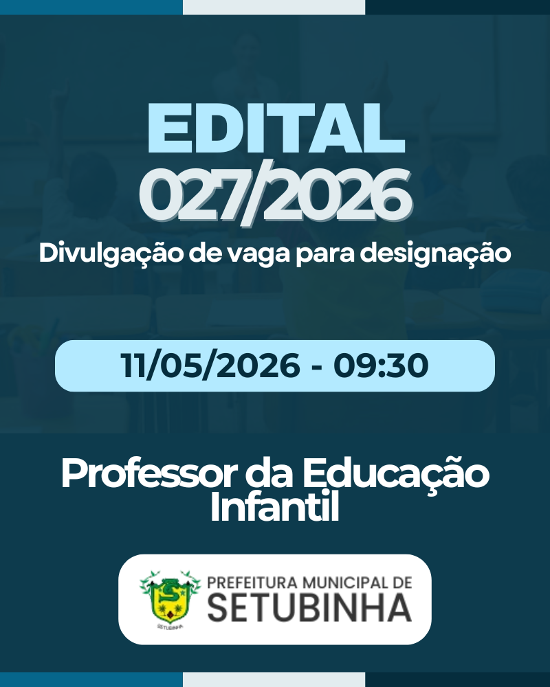 Edital 27/2026 – Divulgação de vaga para contratação