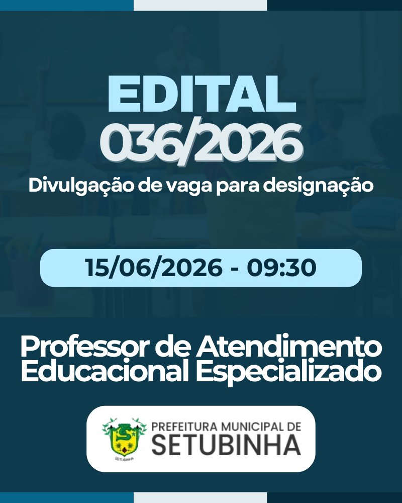 Edital 36/2026 – Divulgação de vaga para contratação