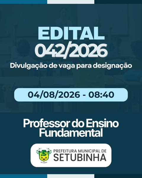 Edital 42/2026 – Divulgação de vaga para contratação