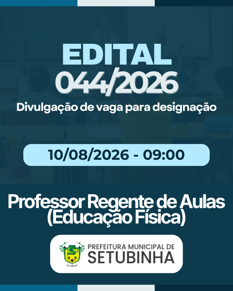 Edital 44/2026 – Divulgação de vaga para contratação