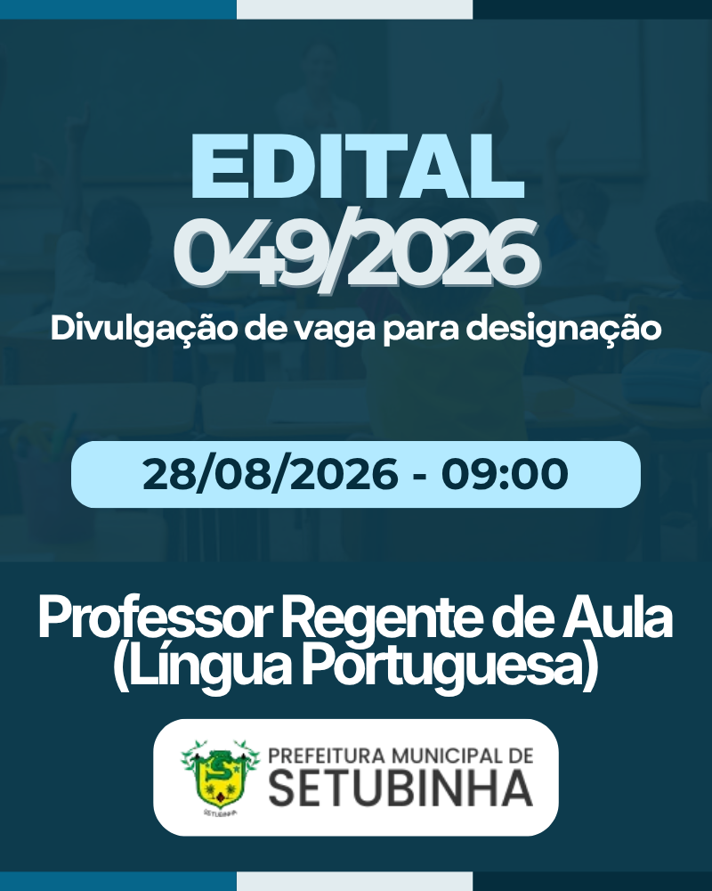 Edital 49/2026 – Divulgação de vaga para contratação