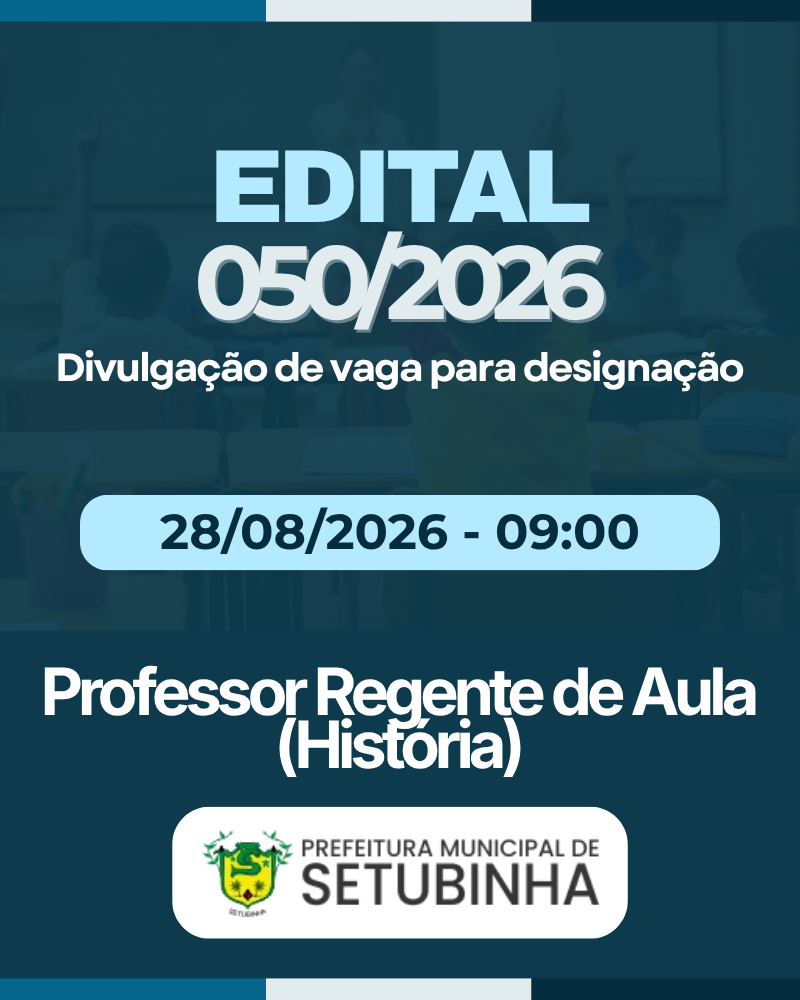 Edital 50/2026 – Divulgação de vaga para contratação