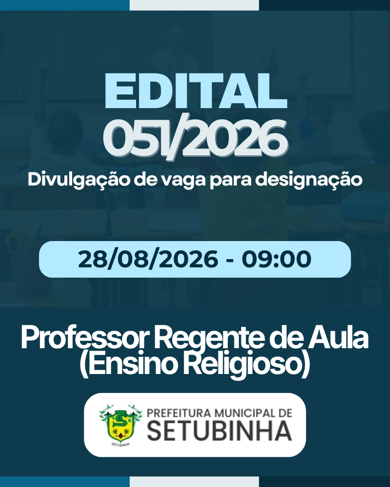 Edital 51/2026 – Divulgação de vaga para contratação