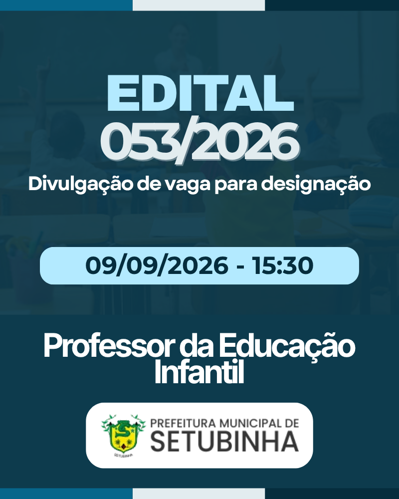 Edital 53/2026 – Divulgação de vaga para contratação