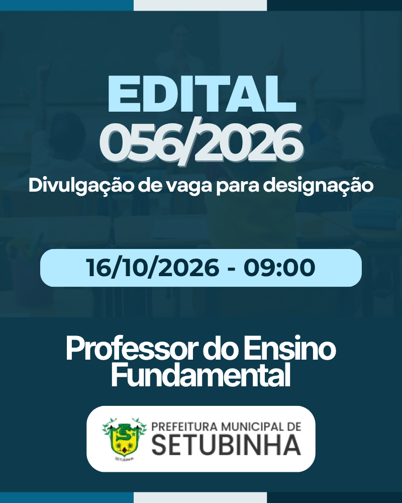Edital 56/2026 – Divulgação de vaga para contratação