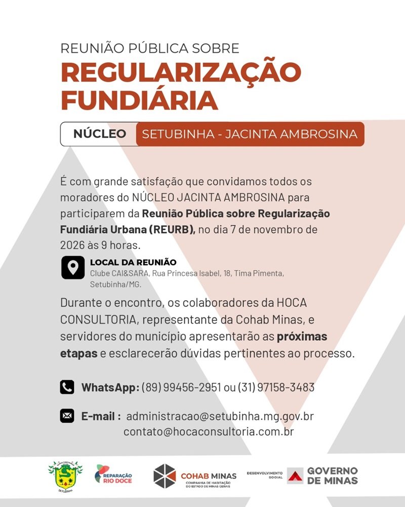 Reunião pública sobre regularização fundiária
